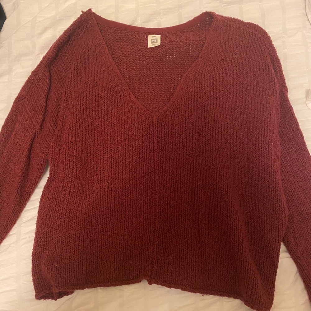 maroon knit sweater
